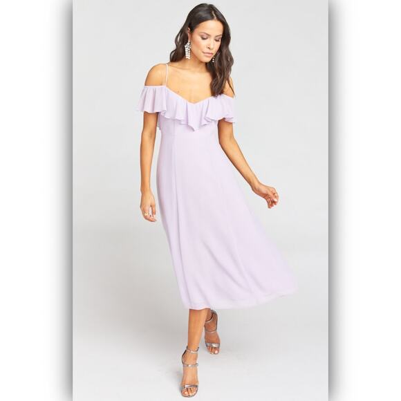 NWT SMYM Show Me Your Mumu Mellow Camilla Dress Ruffle Midi Fitted Size XS - Picture 4 of 8